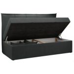 Łóżko młodzieżowe BANCO 90x200 - H3 - ciemnoszary, struktura - topper T25