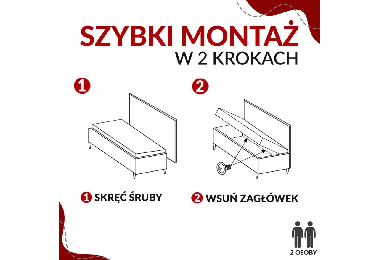 Łóżko młodzieżowe BANCO 90x200 - H3 - ciemnoszary, struktura - topper T25