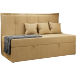 Łóżko młodzieżowe BANCO 90x200 - H3 - żółty, struktura - topper T25