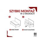 Łóżko młodzieżowe BANCO 90x200 - H3 - żółty, struktura - topper T25