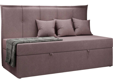 Łóżko młodzieżowe BANCO 90x200 - H3 - różowy, struktura - topper T25