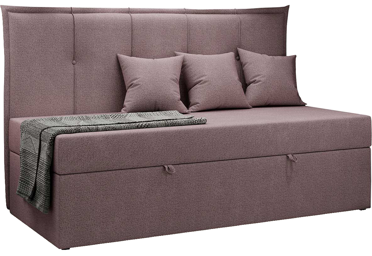 Łóżko młodzieżowe BANCO 90x200 - H3 - różowy, struktura - topper T25