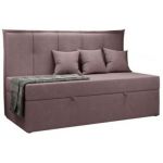 Łóżko młodzieżowe BANCO 90x200 - H3 - różowy, struktura - topper T25