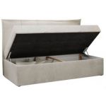 Łóżko młodzieżowe BANCO 90x200 - H3 - beżowy, welwet - topper T25