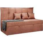 Łóżko młodzieżowe BANCO 90x200 - H3 - różowy, welwet - topper T25