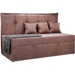 Łóżko młodzieżowe BANCO 90x200 - H3 - różowy, welwet - topper T25