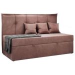 Łóżko młodzieżowe BANCO 90x200 - H3 - różowy, welwet - topper T25