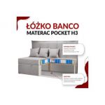 Łóżko młodzieżowe BANCO 90x200 - H3 - różowy, welwet - topper T25