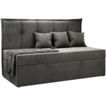 Łóżko młodzieżowe BANCO 90x200 - H3 - ciemnoszary, welwet - topper T25