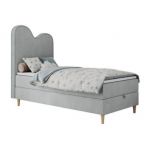 Łóżko młodzieżowe FLOW 90x180 - H3 - jasnoszary, struktura - topper T25