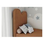 Łóżko młodzieżowe FLOW 90x180 - H3 - pomarańczowy, struktura - topper T25