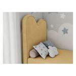 Łóżko młodzieżowe FLOW 90x180 - H3 - żółty, struktura - topper T25