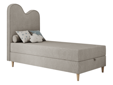 Łóżko młodzieżowe FLOW 90x180 - H3 - beżowy, struktura - topper T25