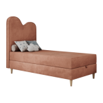 Łóżko młodzieżowe FLOW 90x180 - H3 - różowy, welwet - topper T25