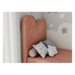 Łóżko młodzieżowe FLOW 90x180 - H3 - różowy, welwet - topper T25