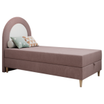 Łóżko młodzieżowe NEST 90x180 - H3 - różowy, struktura - topper T25