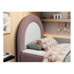 Łóżko młodzieżowe NEST 90x180 - H3 - różowy, struktura - topper T25