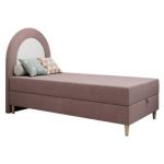 Łóżko młodzieżowe NEST 90x180 - H3 - różowy, struktura - topper T25