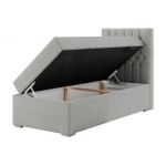 Łóżko kontynentalne PERA 90x200 - H3 - jasnoszary, struktura - strona prawa