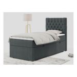 Łóżko kontynentalne PERA 90x200 - H4 - ciemnoszary, struktura - strona prawa