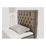 Łóżko kontynentalne PERA 90x200 - H3 - brązowy, welwet - strona prawa