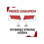 Łóżko kontynentalne ALDA 90x200 - H3 - ciemnoszary, struktura - strona lewa