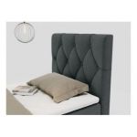 Łóżko kontynentalne ALDA 90x200 - H3 - ciemnoszary, struktura - strona prawa