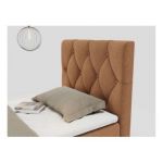 Łóżko kontynentalne ALDA 90x200 - H3 - pomarańczowy, struktura - strona prawa