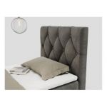 Łóżko kontynentalne ALDA 90x200 - H3 - ciemnoszary, welwet - strona prawa