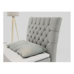 Łóżko kontynentalne MILEN 90x200 - H3 - jasnoszary, struktura - strona prawa