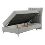 Łóżko kontynentalne MILEN 90x200 - H3 - jasnoszary, struktura - strona prawa