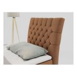 Łóżko kontynentalne MILEN 90x200 - H3 - pomarańczowy, struktura - strona prawa