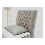 Łóżko kontynentalne MILEN 90x200 - H3 - beżowy, struktura - strona prawa