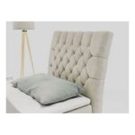 Łóżko kontynentalne MILEN 90x200 - H3 - beżowy, welwet - strona prawa