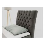 Łóżko kontynentalne MILEN 90x200 - H4 - ciemnoszary, welwet - strona prawa