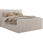 Łóżko kontynentalne TILIANO KING DUO 160x200 - H3 - beżowy, sztruks