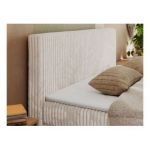 Łóżko kontynentalne TILIANO KING DUO 160x200 - H3 - beżowy, sztruks