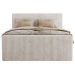 Łóżko kontynentalne TILIANO KING DUO 200x200 - H4 - beżowy, sztruks