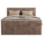 Łóżko kontynentalne TILIANO KING DUO 180x200 - H3 - brązowy, sztruks