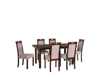 Zestaw mebli do salonu i kuchni w eleganckim stylu - stół MARS 5 + krzesła AKU 5