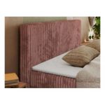 Łóżko kontynentalne TILIANO KING DUO 140x200 - H3 - różowy, sztruks