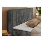 Łóżko kontynentalne TILIANO KING DUO 180x200 - H4 - szary, sztruks