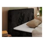 Łóżko kontynentalne TILIANO KING DUO 140x200 - H3 - czarny, sztruks