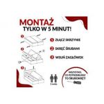 Łóżko kontynentalne AMORE KING 200x200 - Monolith 15 - brązowy - OUTLETU