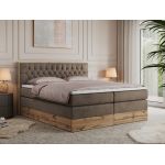 Łóżko kontynentalne AMORE KING 200x200 - Monolith 15 - brązowy - OUTLETU