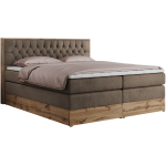 Łóżko kontynentalne AMORE KING 200x200 - Monolith 15 - brązowy - OUTLETU