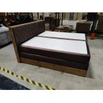 Łóżko kontynentalne AMORE KING 200x200 - Monolith 15 - brązowy - OUTLETU