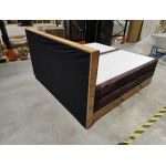 Łóżko kontynentalne AMORE KING 200x200 - Monolith 15 - brązowy - OUTLETU