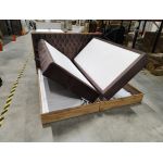 Łóżko kontynentalne AMORE KING 200x200 - Monolith 15 - brązowy - OUTLETU