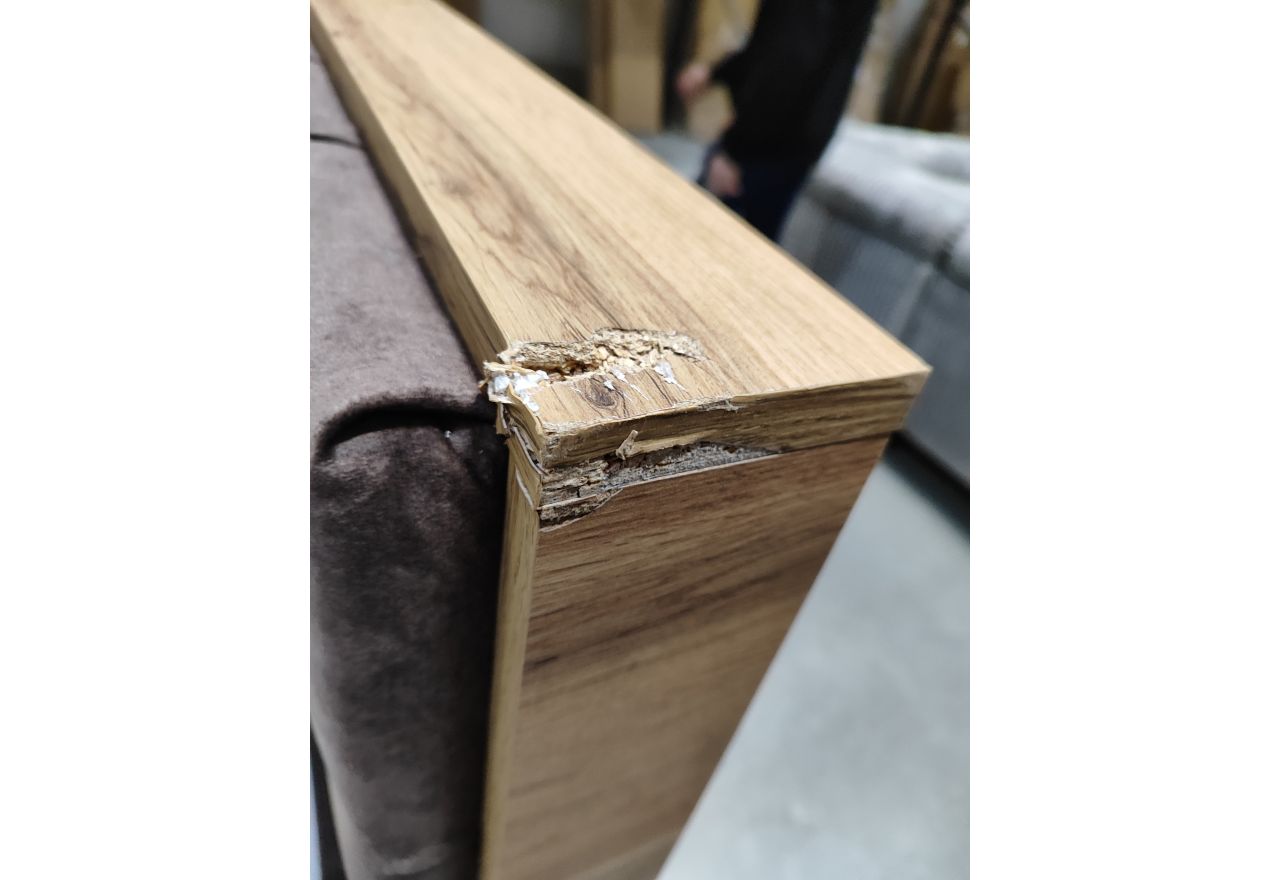 Łóżko kontynentalne AMORE KING 200x200 - Monolith 15 - brązowy - OUTLETU